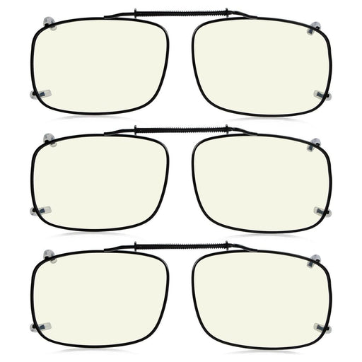 3 Pack Wide Lens Clip on Polarized Sunglasses Women Men(58MMx38MM) –