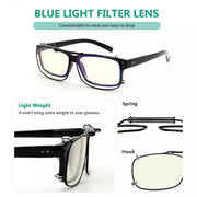 eyekeeper.com 3 Pack Wide Clip on Blue Light Filter Glasses C60 (58MMx38MM) Eyeglasses