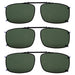 Eyekeeper  - 3 Pack Wide Lens Clip on Polarized Sunglasses C60(58MMx38MM)