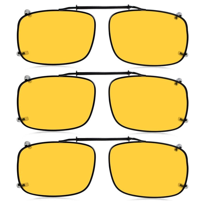 Eyekeeper  - 3 Pack Wide Lens Clip on Polarized Sunglasses C60(58MMx38MM)