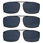 eyekeeper.com 3 Pack Wide Lens Clip on Polarized Sunglasses C60(58MMx38MM) Sunglasses