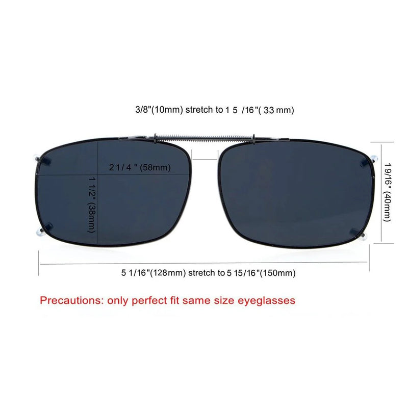eyekeeper.com 3 Pack Wide Lens Clip on Polarized Sunglasses C60(58MMx38MM) Sunglasses