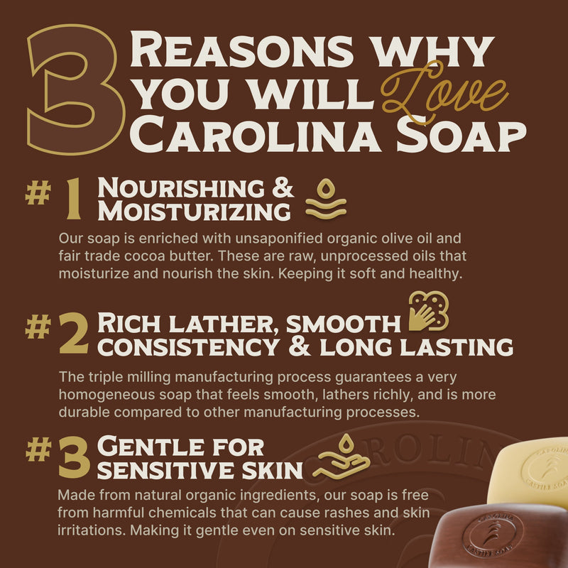 Carolina Castile Soap Castile Bar Soap - Tobacco Vanilla