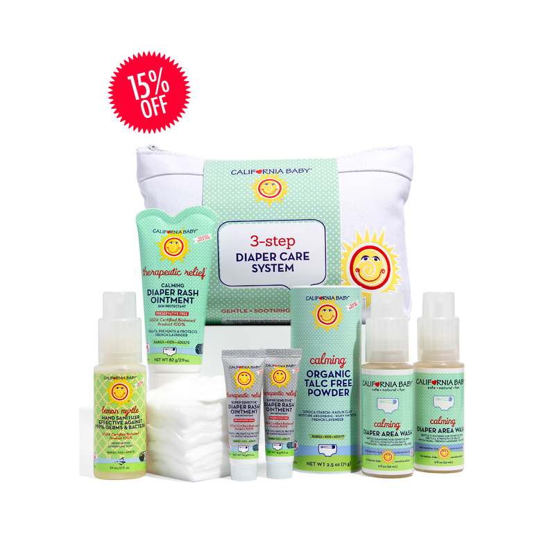 California Baby Calming™ 3-Step Diaper Care Kit Diaper White Smoke