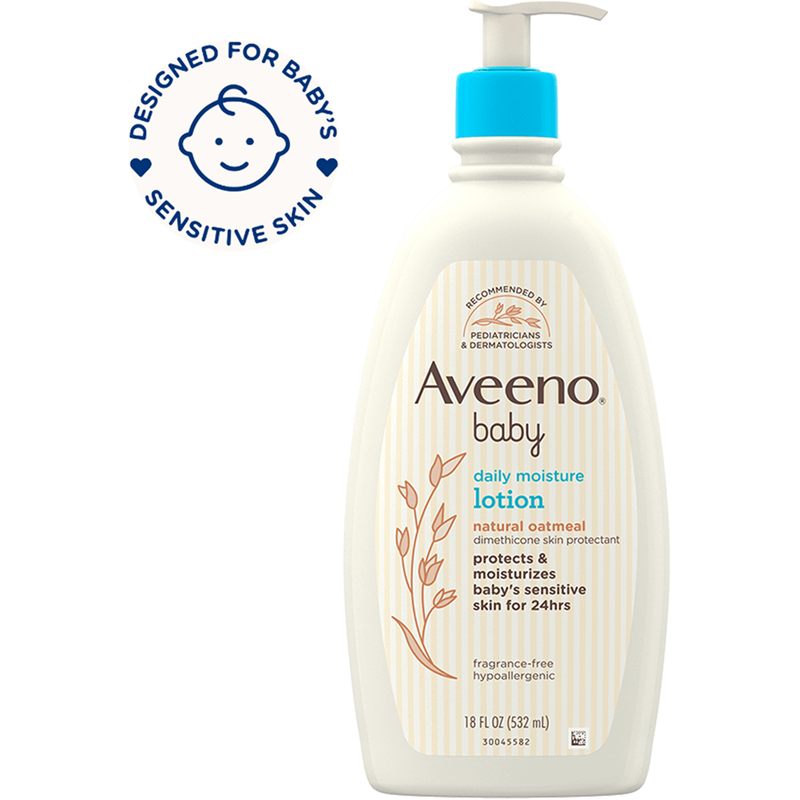 Aveeno Aveeno Baby Daily Moisture Lotion 24Hr Moisturize Skin Unscented 18 oz Baby Skin Care