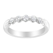 Bids.com 14K White Gold 1/2 cttw Diamond 5-Stone Band Ring (H-I Clarity, SI2-I1 Color) - Size 7 Rings