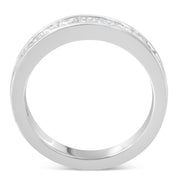 Bids.com Women's 18K White Gold Princess Cut Diamond Band Ring (1 Cttw, G-H Color, SI1-SI2 Clarity) - Size 6 Rings