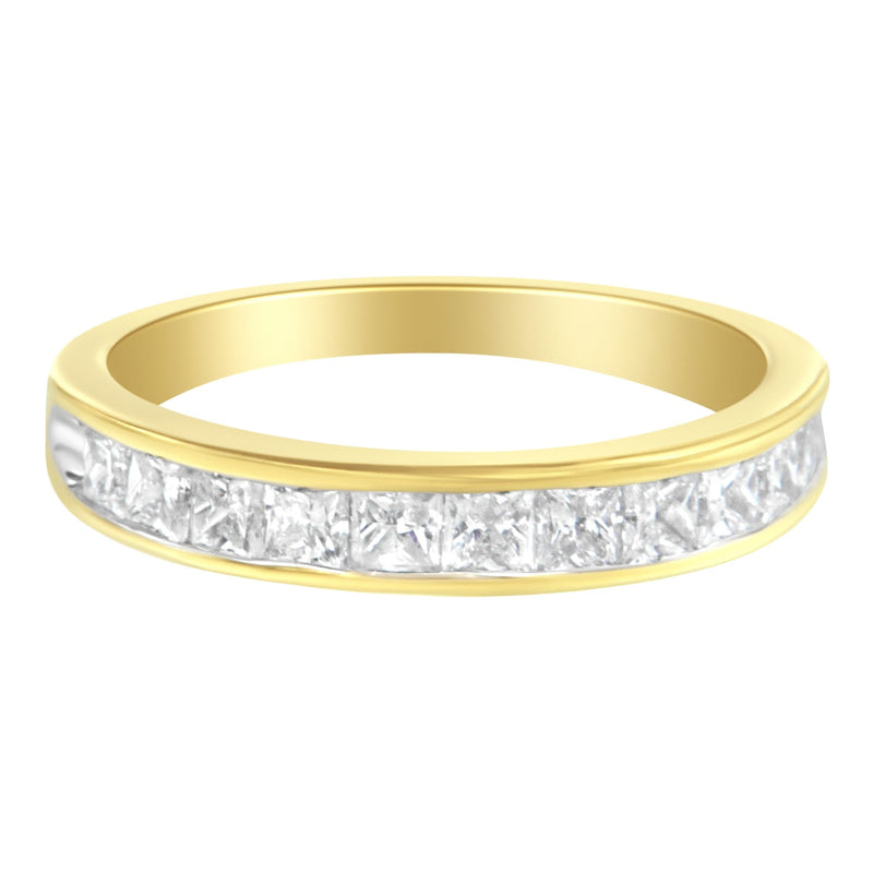 Bids.com 14KT Yellow Gold Diamond Channel Band Ring (1 cttw, H-I Color, SI2-I1 Clarity) Rings