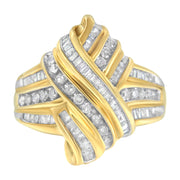 Bids.com 10K Yellow Gold Diamond Bypass Ring (1.0 cttw, H-I Color, I2-I3 Clarity) Rings