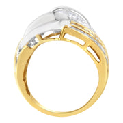Bids.com 10KT Two-Toned Gold Diamond Bypass Ring (1 cttw, H-I Color, SI1-SI2 Clarity) Rings