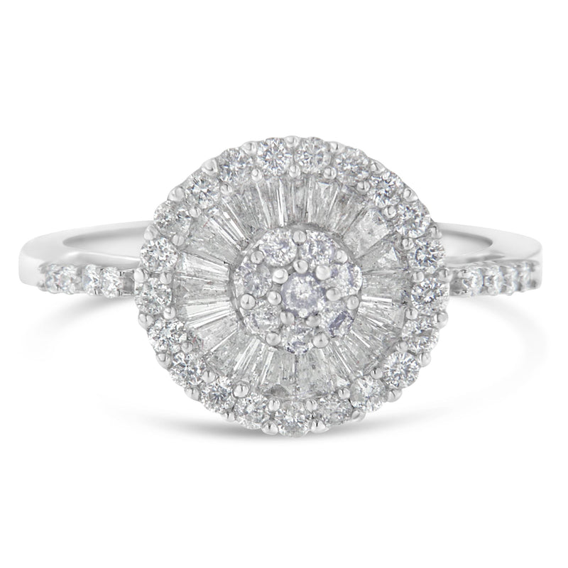 Bids.com 10KT White Gold Diamond Cocktail Ring (1 cttw, H-I Color, SI2-I1 Clarity) Rings