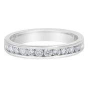 Bids.com 14K White Gold 1/2 cttw Diamond Band Ring (I-J Color, I2-I3 Clarity) - Size 7 Rings