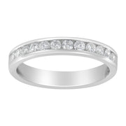 Bids.com 14K White Gold 1/2 cttw Diamond Band Ring (I-J Color, I2-I3 Clarity) - Size 7 Rings