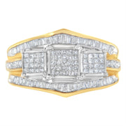 Bids.com 10KT Two-Toned Gold Diamond Ring (1 cttw, H-I Color, SI1-SI2 Clarity) Rings