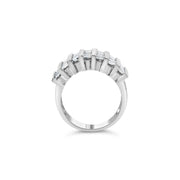 Bids.com .925 Sterling Silver 1.0 Cttw Baguette Cut Diamond Vertical Channel Fluted Multi-Row Unisex Fashion Wedding Ring (H-I Color, I1-I2 Clarity) - Size 6-3/4 Rings