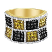 Bids.com 14KT Yellow Gold Champagne, Yellow and Round Diamond Band Ring (1 1/2 cttw, H-I Color, I1-I2 Clarity) Rings
