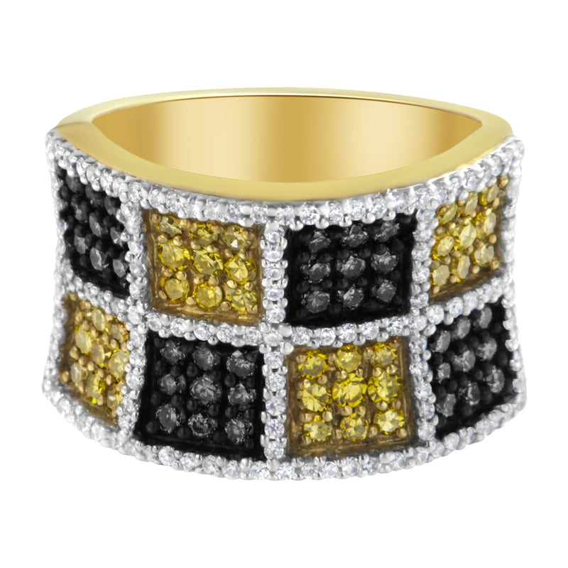 Bids.com 14KT Yellow Gold Champagne, Yellow and Round Diamond Band Ring (1 1/2 cttw, H-I Color, I1-I2 Clarity) Rings