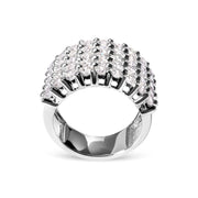 Bids.com 14k White Gold 4.0 Cttw Diamond 5 Row Ring Band (I-J Color, I1-I2 Clarity) - Ring Size 7 Rings