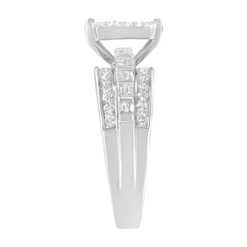 Bids.com 10KT White Gold Diamond Composite Ring (1 cttw, H-I Color, SI2-I1 Clarity) Rings