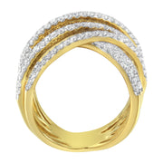Bids.com 10KT Yellow Gold Diamond Bypass Ring (1 5/8 cttw, H-I Color, SI2-I1 Clarity) Rings