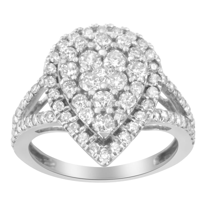 Bids.com .925 Sterling Silver Diamond Cluster Ring (1 1/2 Cttw, H-I Color, I1-I2 Clarity) - Size 6 Rings