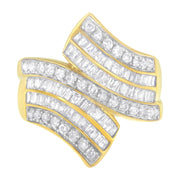 Bids.com 10K Yellow Gold Diamond Bypass Ring (1 1/7 Cttw, I-J Color, I1-I2 Clarity) - Size 5 Rings