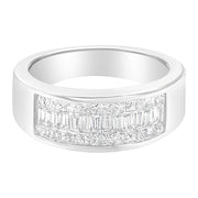 Bids.com 14K White Gold Princess and Baguette-cut Diamond Ring (1.0 Cttw, H-I Color, VS2-SI1 Clarity) - Size 6 Rings
