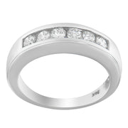 Bids.com 14K White Gold 3/4ct. TDW Diamond Channel Band Ring (H-I, I1-I2) Rings