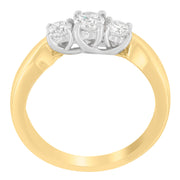 Bids.com 14K Two-Toned Gold 1/2 CTTW Round-cut Diamond Ring (G-H, SI1-SI2) Rings