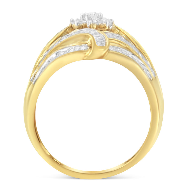 Bids.com 10K Yellow Gold Diamond Ring (1 Cttw, I-J Color, I2-I3 Clarity) - Size 7 Rings