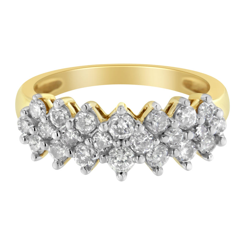 Bids.com 10K Yellow Gold Round Diamond Ring (1 cttw, J-K Color, I1-I2 Clarity) Rings