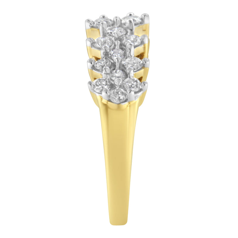 Bids.com 10K Yellow Gold Round Diamond Ring (1 cttw, J-K Color, I1-I2 Clarity) Rings