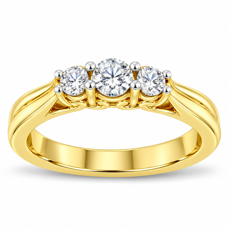 Bids.com 10K Yellow Gold Three-stone Diamond Ring (0.50 cttw, J-K Color, I2-I3 Clarity) Rings White Smoke 8 / Yellow.Gold,6 / Yellow.Gold,7.75 / Yellow.Gold,7.25 / Yellow.Gold,6.75 / Yellow.Gold,6.25 / Yellow.Gold,7.5 / Yellow.Gold,7 / Yellow.Gold,6.5 / Yellow.Gold