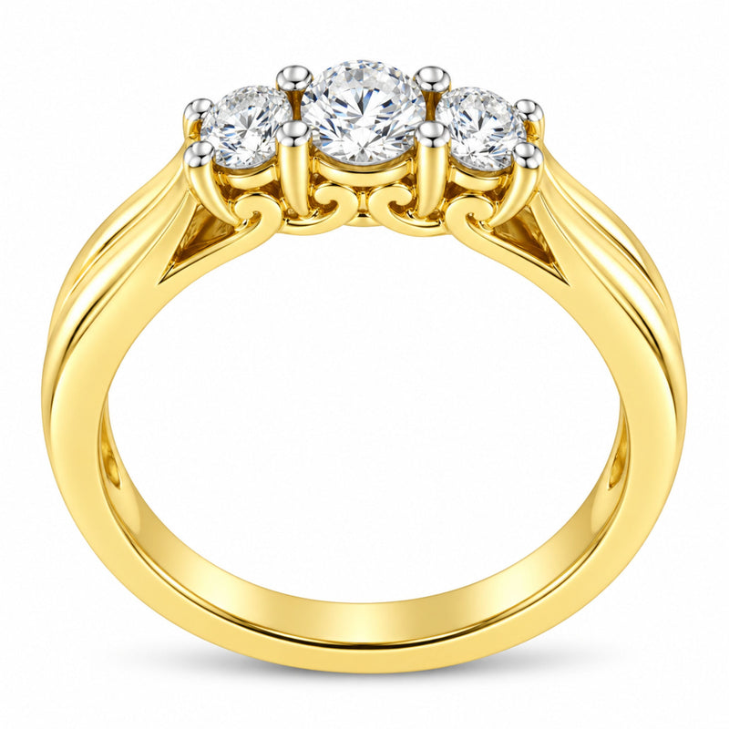 Bids.com 10K Yellow Gold Three-stone Diamond Ring (0.50 cttw, J-K Color, I2-I3 Clarity) Rings White Smoke 8 / Yellow.Gold,6 / Yellow.Gold,7.75 / Yellow.Gold,7.25 / Yellow.Gold,6.75 / Yellow.Gold,6.25 / Yellow.Gold,7.5 / Yellow.Gold,7 / Yellow.Gold,6.5 / Yellow.Gold