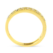 Bids.com IGI Certified 1/2 Cttw Diamond 10K Yellow Gold Prong Set Beaded Milgrain Band Style Ring (J-K Color, I2-I3 Clarity) - Size 7 Rings