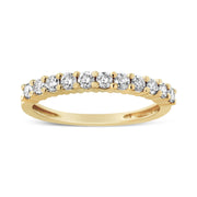 Bids.com IGI Certified 1/2 Cttw Diamond 10K Yellow Gold Prong Set Fluted Band Style Wedding Ring (J-K Color, I1-I2 Clarity) - Size 7 Rings