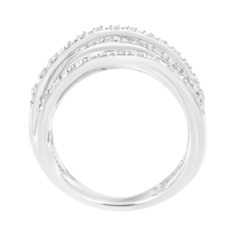 Bids.com .925 Sterling Silver 1/4 Cttw Prong Set Round-Cut Diamond Bypass Ring (I-J Color, I1-I2 Clarity) - Size 7 Rings White Smoke 7 / White.Sterling Silver,8 / White.Sterling Silver,6 / White.Sterling Silver,9 / White.Sterling Silver