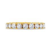 Bids.com 14K Yellow Gold 2.00 Cttw Shared Prong Set Round Cut Diamond Eternity Band (J-K Color, VS1-VS2 Clarity) - Ring Size 6.75 Rings