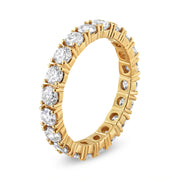 Bids.com 14K Yellow Gold 2.00 Cttw Shared Prong Set Round Cut Diamond Eternity Band (J-K Color, VS1-VS2 Clarity) - Ring Size 6.75 Rings