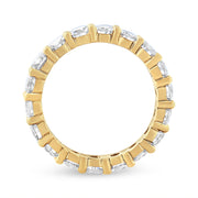 Bids.com 14K Yellow Gold 3.00 Cttw Shared Prong Set Round Cut Diamond Eternity Band (J-K Color, VS1-VS2 Clarity) - Ring Size 7 Rings