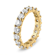 Bids.com 14K Yellow Gold 3.00 Cttw Shared Prong Set Round Cut Diamond Eternity Band (J-K Color, VS1-VS2 Clarity) - Ring Size 7 Rings