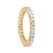 Bids.com 14K Yellow Gold 2.00 Cttw Shared Prong Set Princess Cut Diamond Eternity Band Ring (J-K Color, SI1-SI2 Clarity) - Ring Size 7 Rings