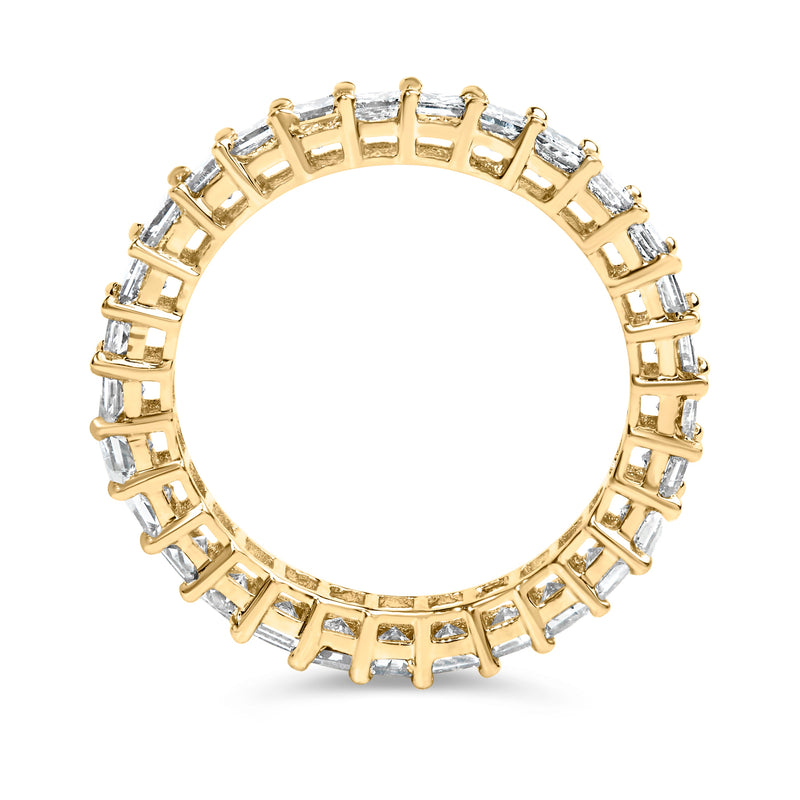 Bids.com 14K Yellow Gold 2.00 Cttw Shared Prong Set Princess Cut Diamond Eternity Band Ring (J-K Color, SI1-SI2 Clarity) - Ring Size 7 Rings