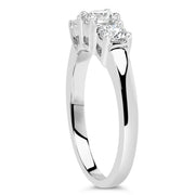 Bids.com 14K White Gold  3/4 Cttw Lab Grown Diamond 3 Stone Ring Band (F-G Color, VS2-SI1 Clarity)- Size 7 Rings