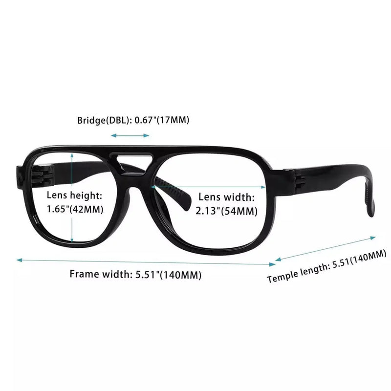 eyekeeper.com 6 Pack 30% Blue Light Blocking Pilot Metalless Screwless Glasses R2515-B15 Eyeglasses