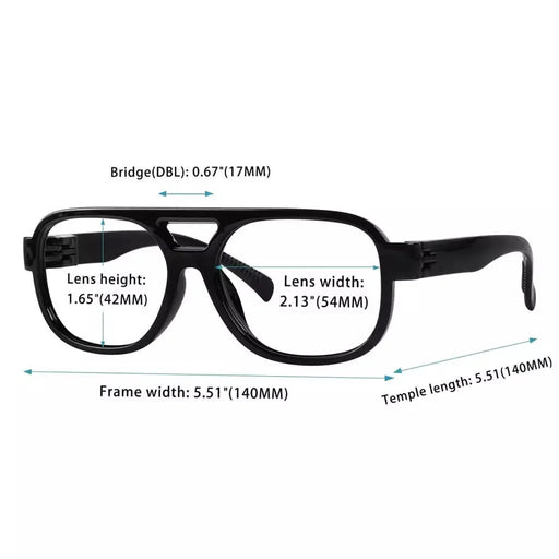 eyekeeper.com 30% Blue Light Blocking Pilot Metalless Eyeglasses R2515-B15 Eyeglasses
