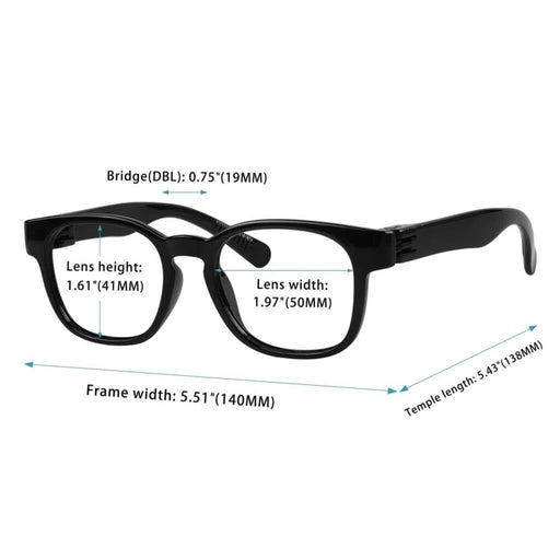 eyekeeper.com 30% Blue Light Blocking Square Metalless Glasses NR144-B15 Eyeglasses