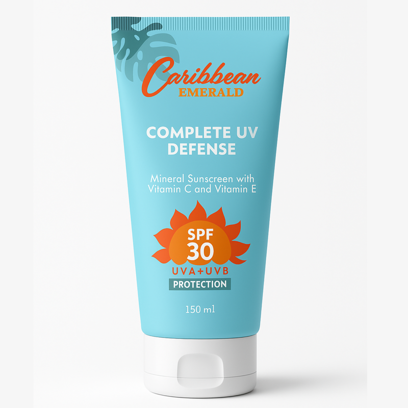 Caribbean Emerald Mineral Sunscreen with Vitamin C and E SPF 30 - Reef-safe & lightweight formula Sunscreen