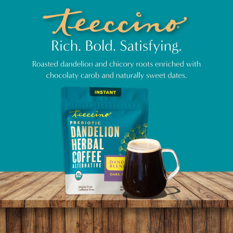 Teeccino Instant Dandelion Herbal Coffee Instant Coffee