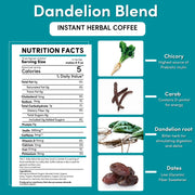 Teeccino Instant Dandelion Herbal Coffee Instant Coffee